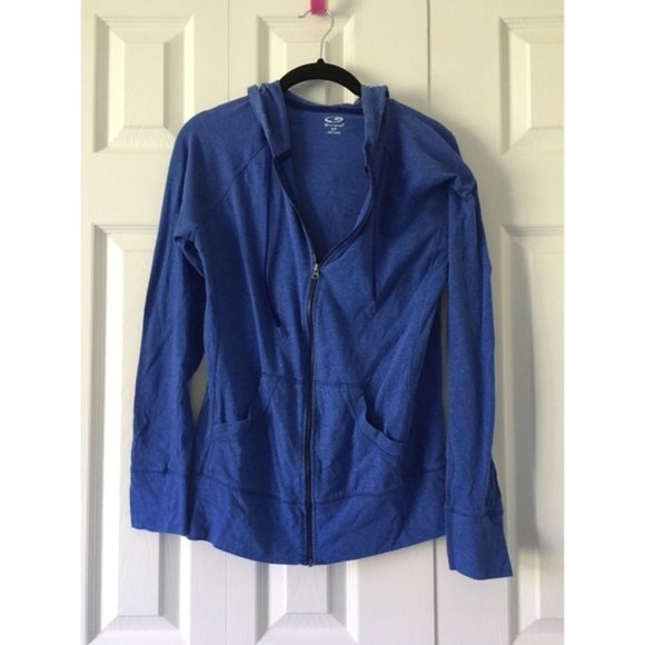 Champion Slim Fit Blue Zip Hoodie - Picture 1 of 5